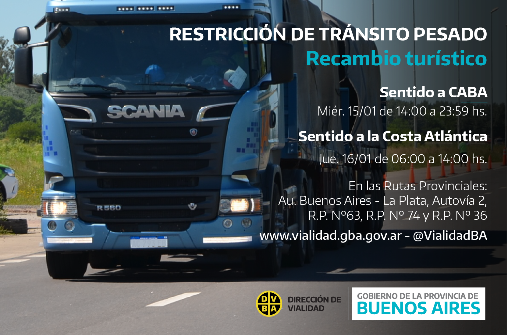 Por el cambio de quincena, restringen la circulación de camiones en ...